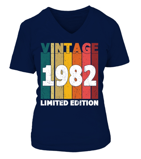40th Birthday Vintage 1982 Limited Edition V-neck T-Shirt Woman