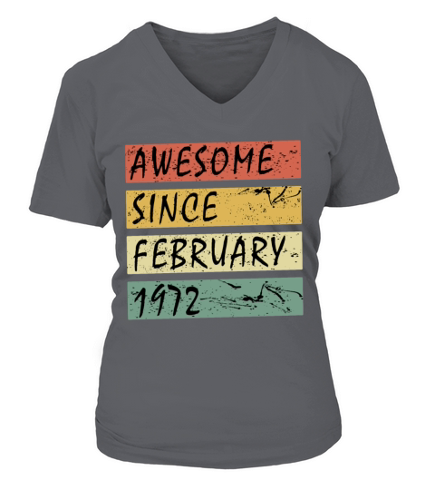 February 1972 vintage gift idea V-neck T-Shirt Woman
