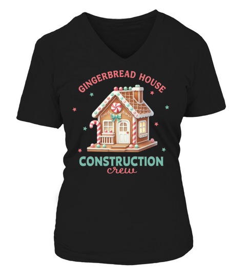 Gingerbread House V-neck T-Shirt Woman