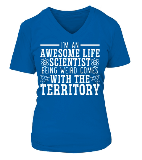 Im An Awesome Life Scientist Science Biology V-neck T-Shirt Woman