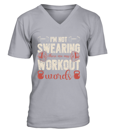 im not swearing these are my workout words V-Neck T-shirt