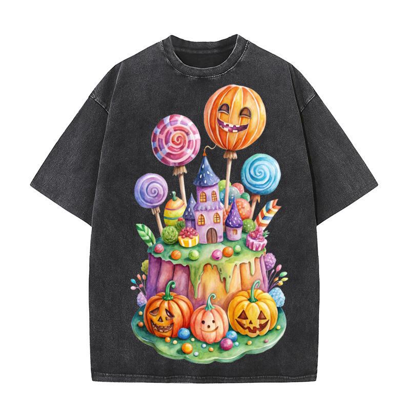 Halloween Cute Holiday 03 Washed T-Shirt