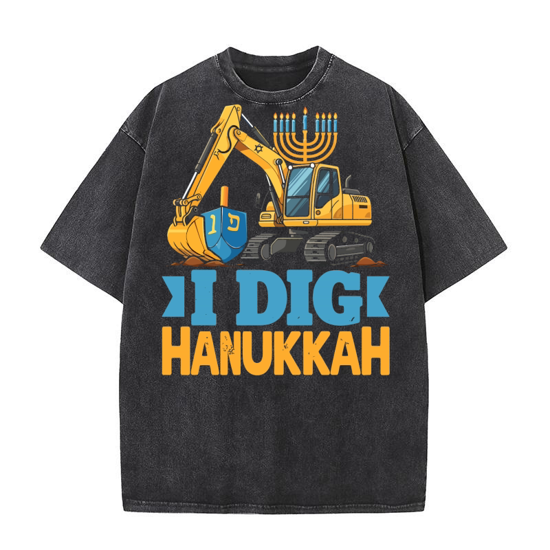 I Dig Hanukkah 02 Washed T-Shirt