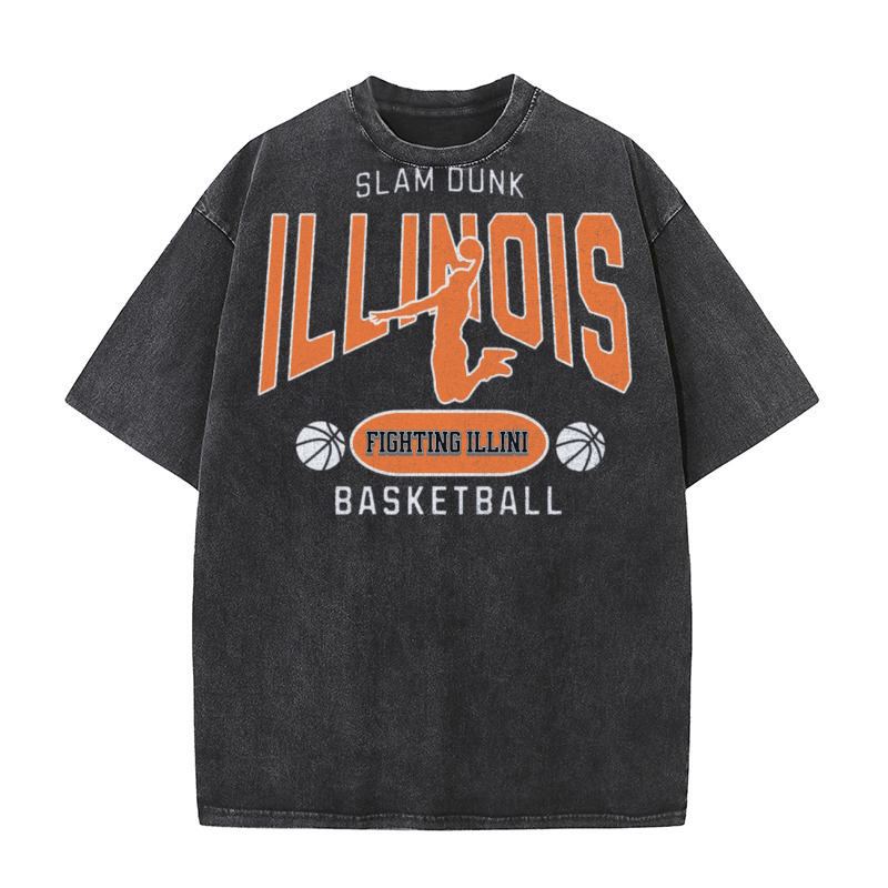 Illinois Urbana Slam Dunk Basketball Washed T-Shirt