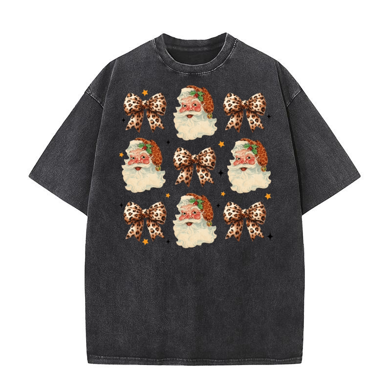 Leopard Coquette Christmas 09 Washed T-Shirt