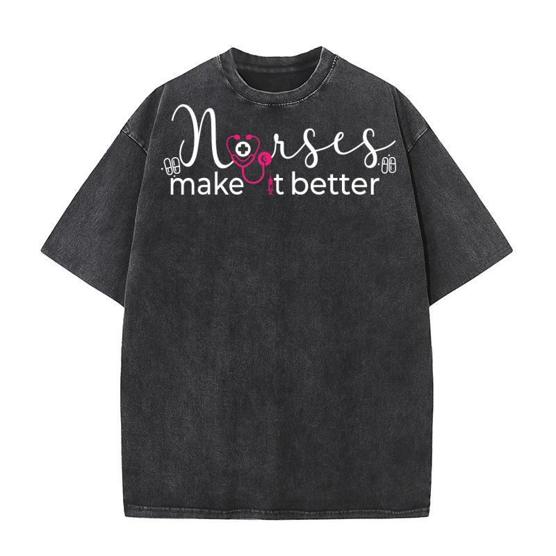 NURSE ES make it BETTER 03 Washed T-Shirt