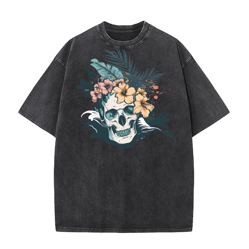 Summer Surf Skull Bundle 03 Washed T-Shirt