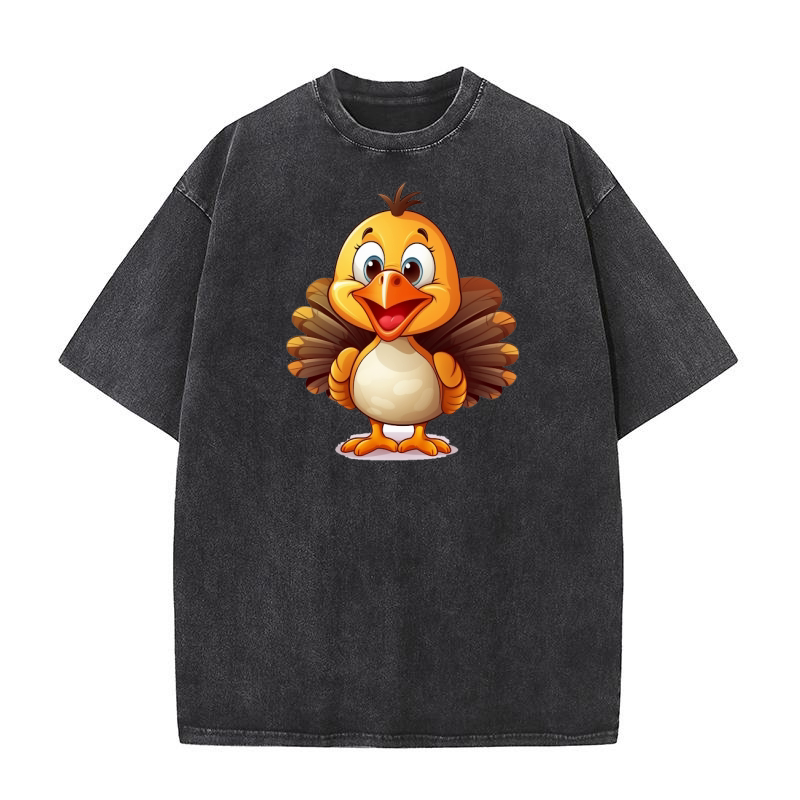 Thanksgiving Funny Turkey 09 Washed T-Shirt