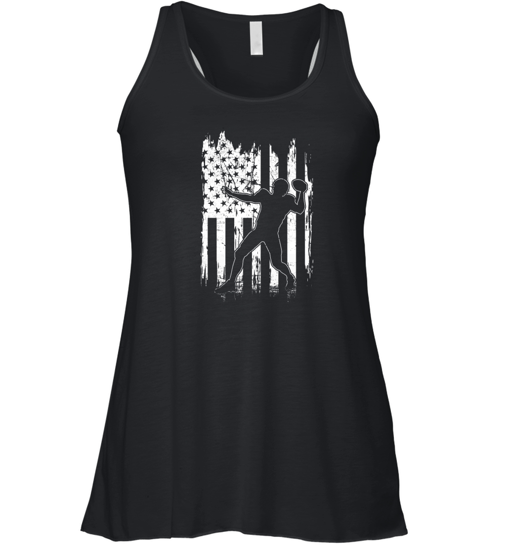 10. American Football Player usa flag Women's Flowy Tank Top