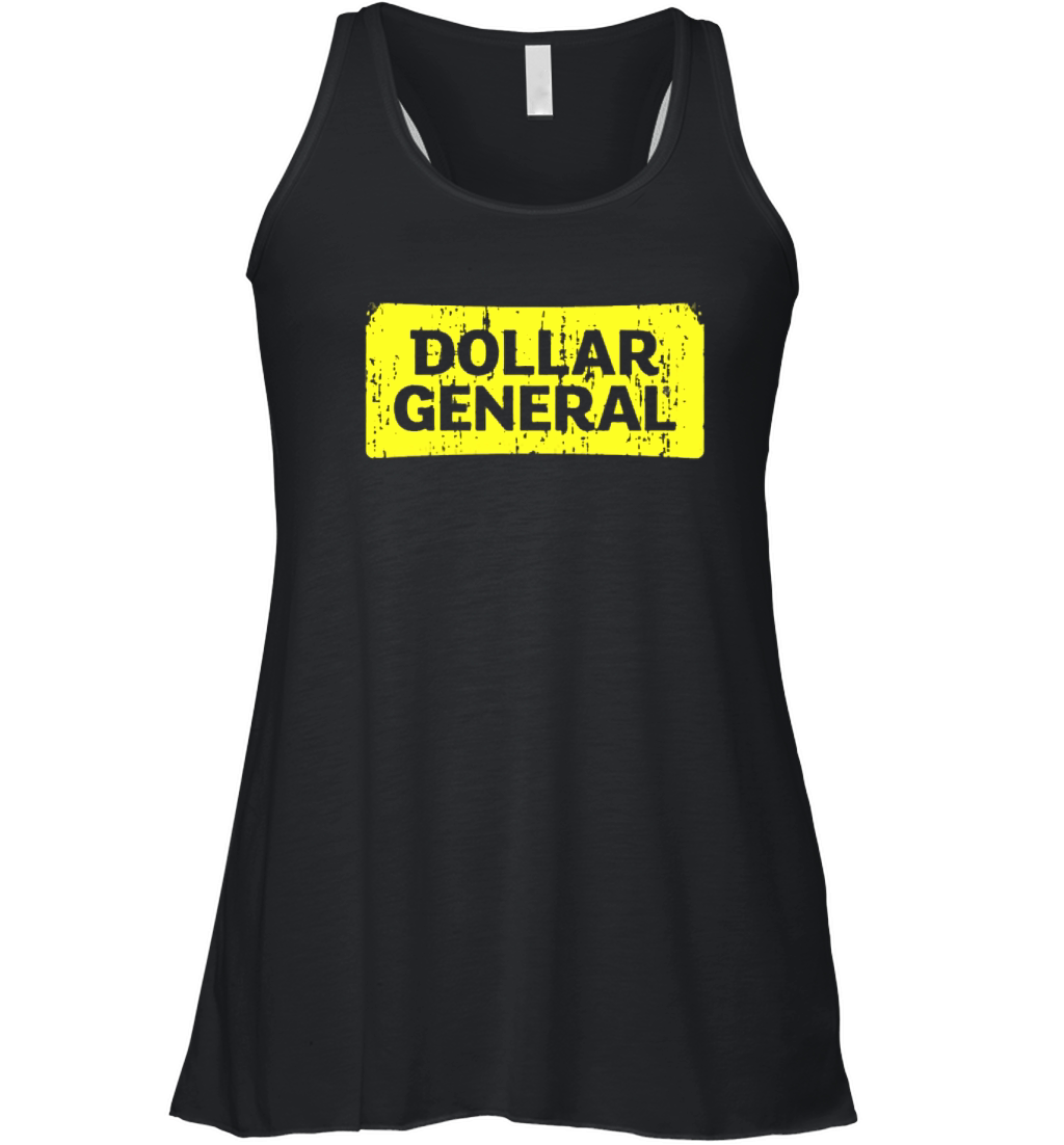 Dollar General Cool Grocery Store Pop Worn Look Women's Flowy Tank Top