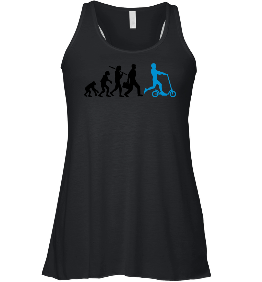 electric scooter evolution born to drive clipart e Women's Flowy Tank Top