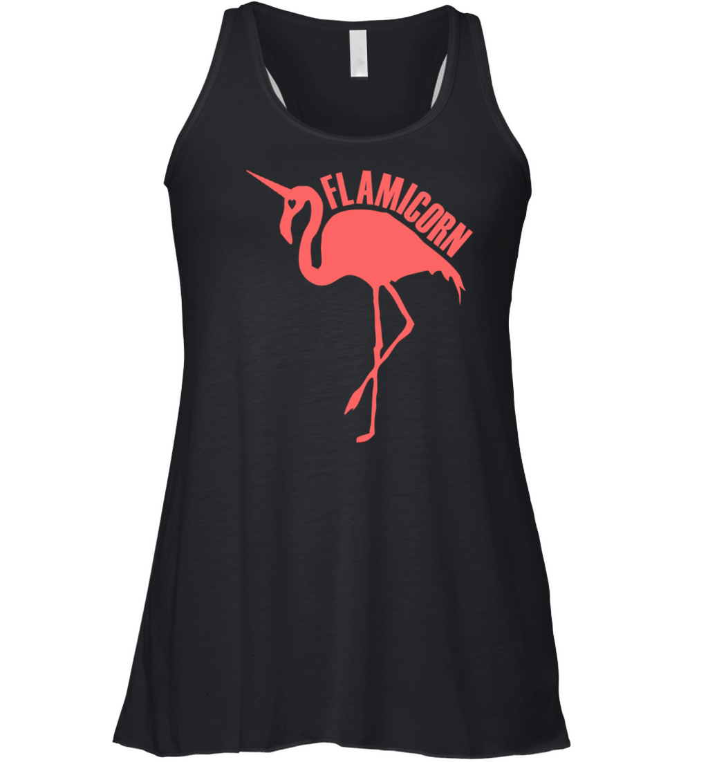 flamingo unicorn hybrid creature hybrids dark pink Women's Flowy Tank Top
