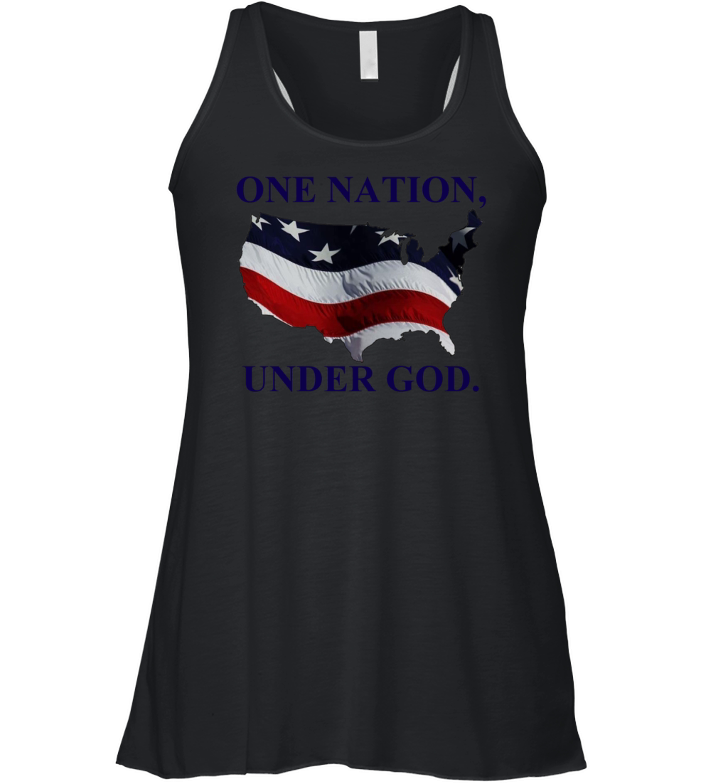 One Nation Under God Navy Women's Flowy Tank Top