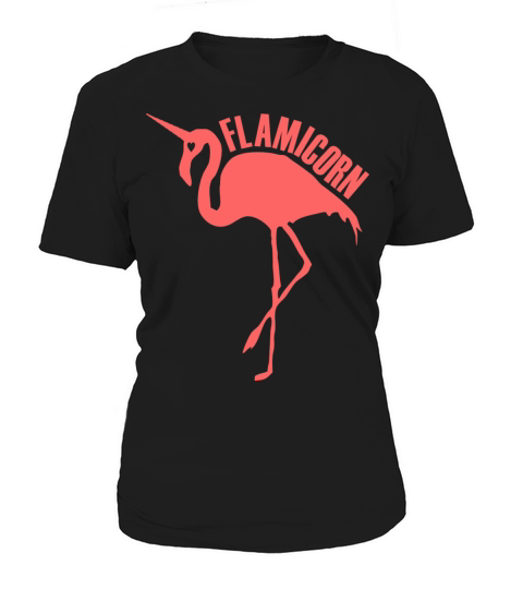 flamingo unicorn hybrid creature hybrids dark pink Women's T-Shirt