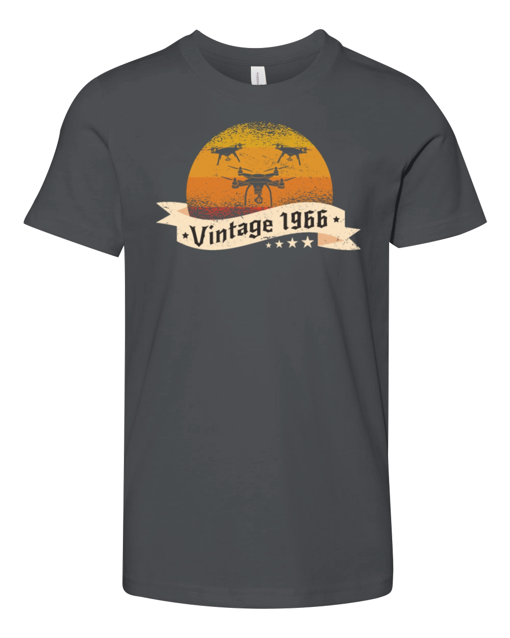 Drones-Pilots born 1966 Birthday Vintage Youth Unisex Jersey Tee