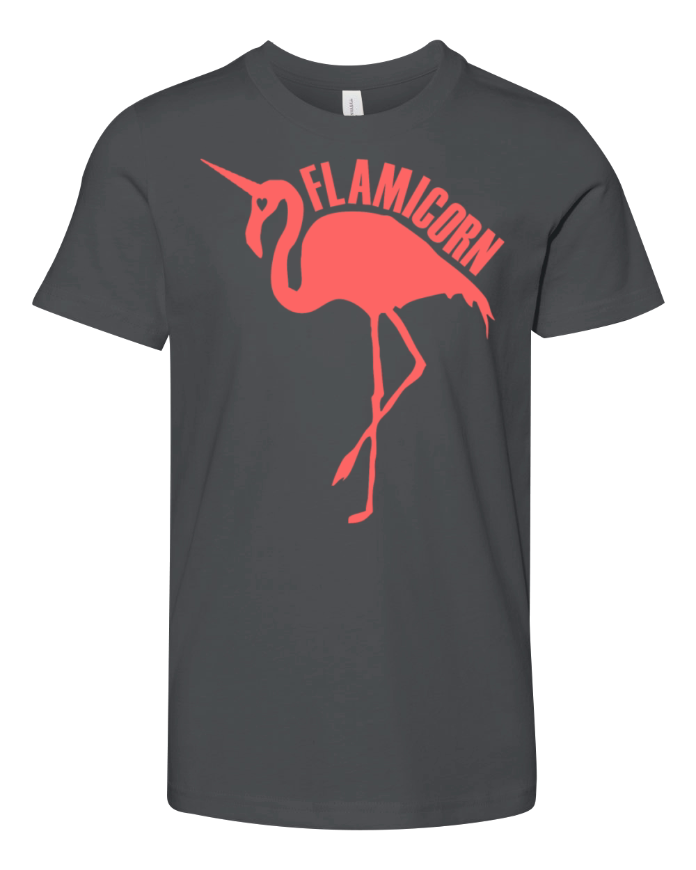 flamingo unicorn hybrid creature hybrids dark pink Youth Unisex Jersey Tee