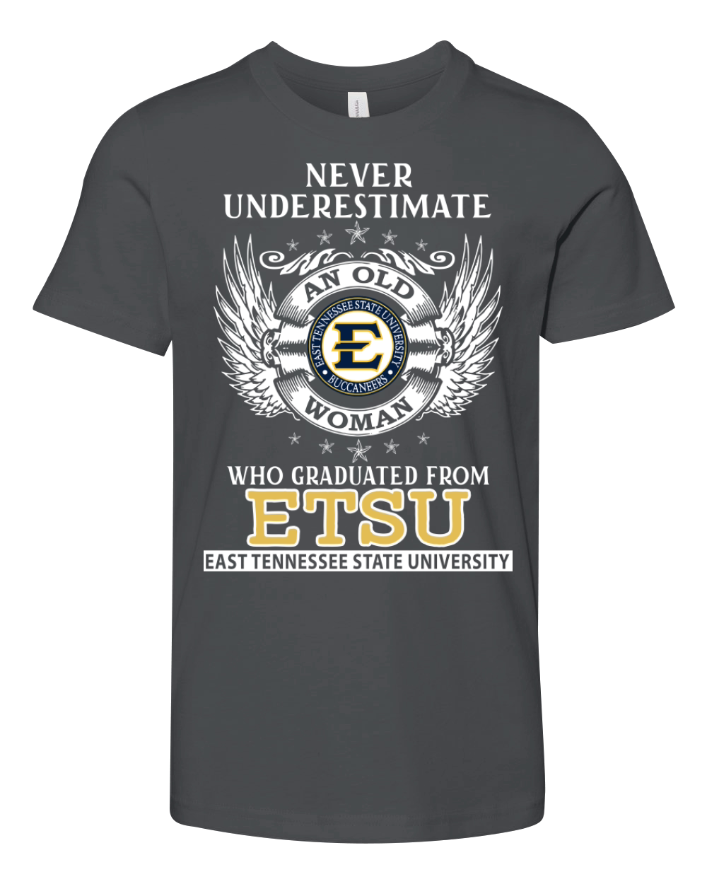 Old Man- Graduated From ETSU- East Tennessee State University - Unisex Long Sleeve Youth Unisex Jersey Tee