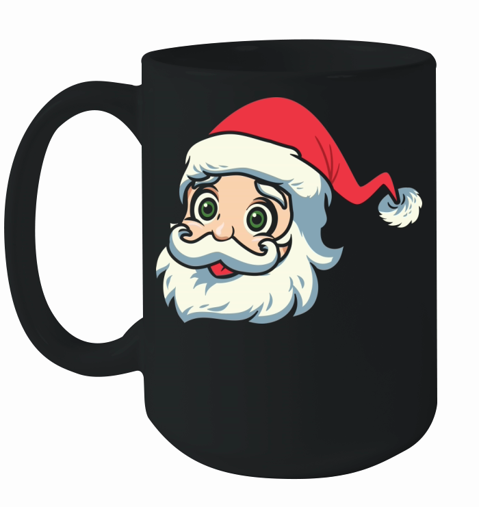 Cool Vintage Christmas Santa Claus Face Ceramic Mug