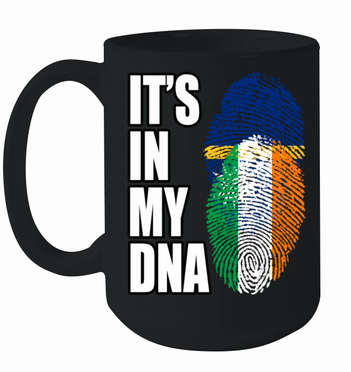 Irish And Nauruan Mix DNA Flag Heritage Ceramic Mug