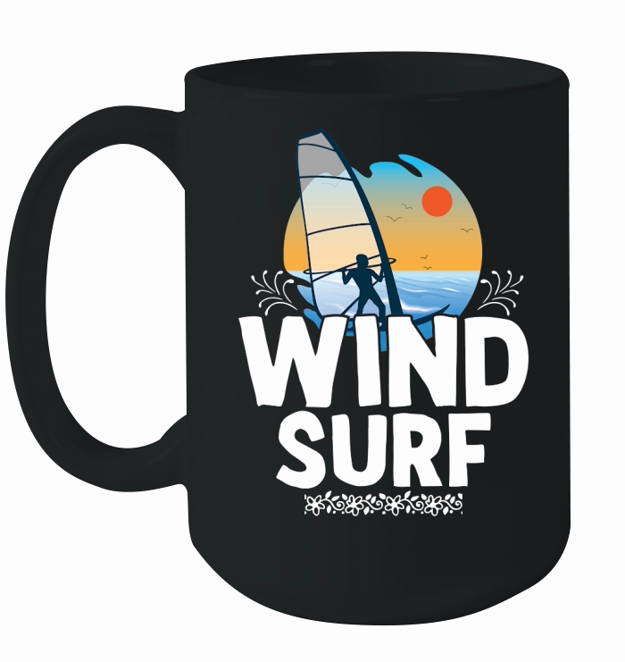 Wind Surf Summer Beach Vacation Ceramic Mug