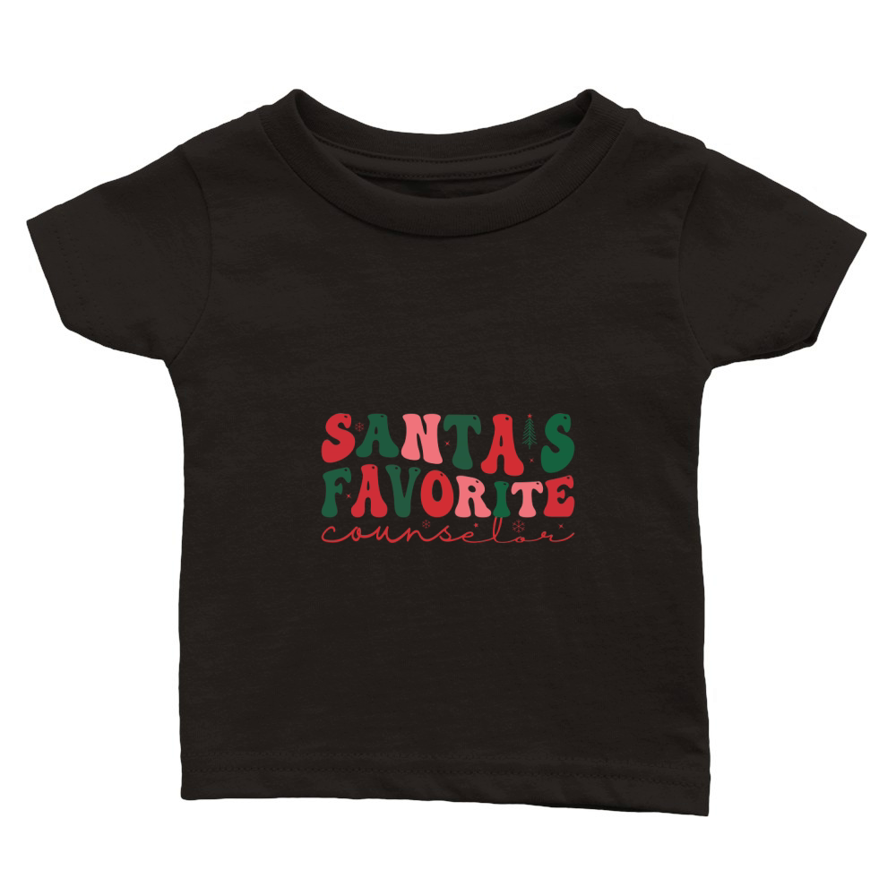 Christmas Counselor Santas Favorite (1) Classic Baby Crewneck T-shirt