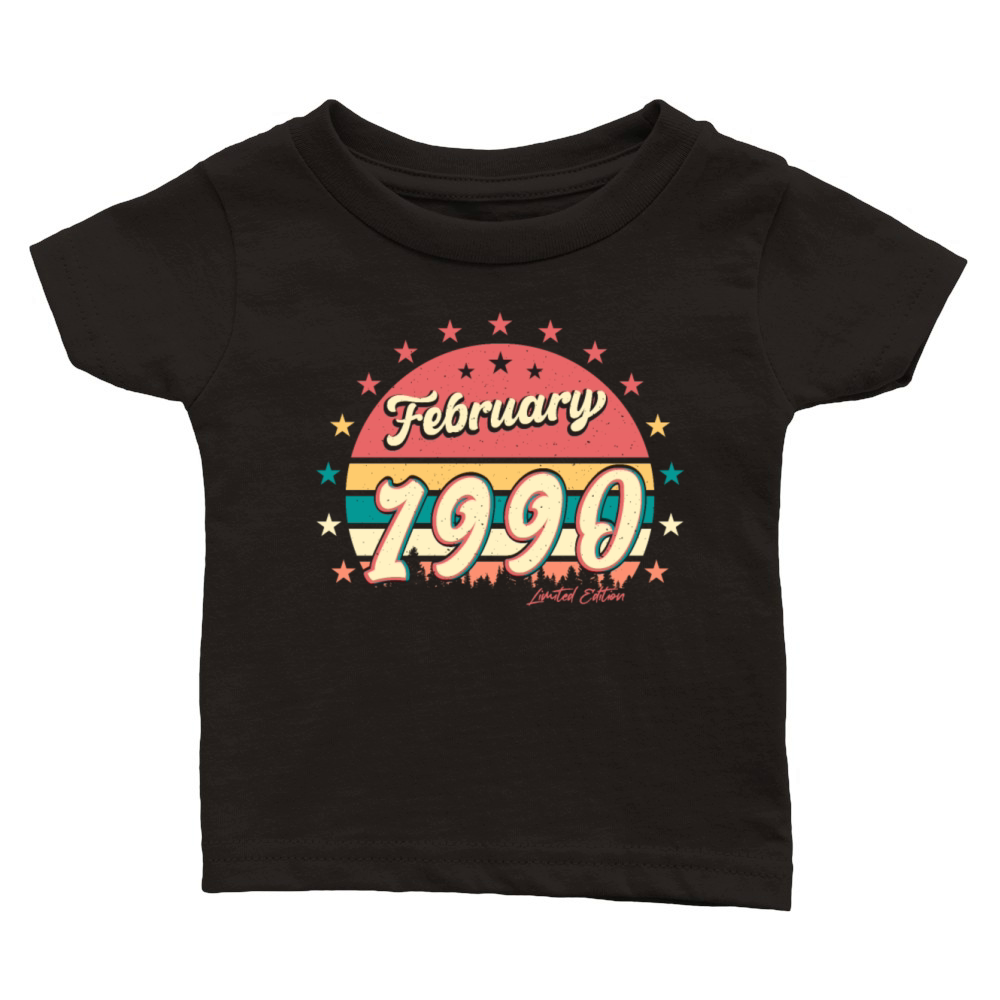 Gift Idea Retro February 1990 Classic Baby Crewneck T-shirt