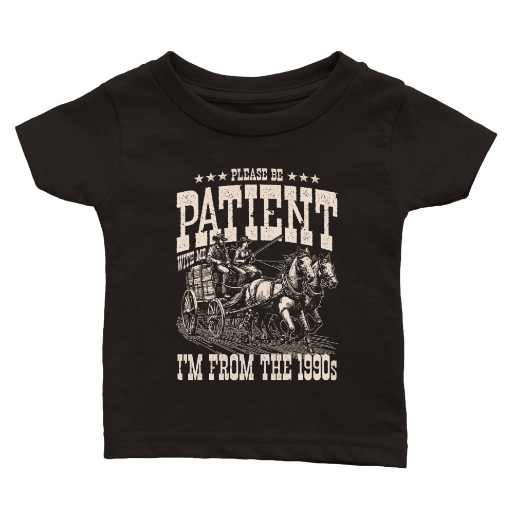 Im From The 1900s Cowboy Western D Retro White Classic Baby Crewneck T-shirt
