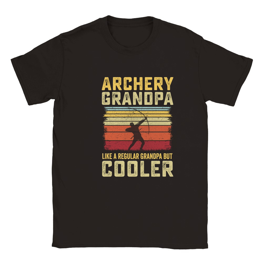 Archery Grandpa Like A Regular Grandpa But Cooler (2) Classic Kids Crewneck T-shirt