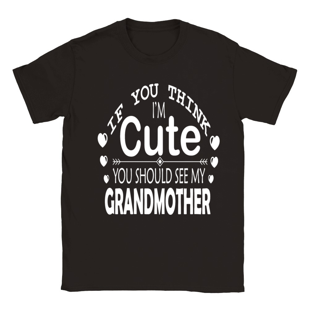 If You Think Im Cute You Should See My Grandma Classic Kids Crewneck T-shirt