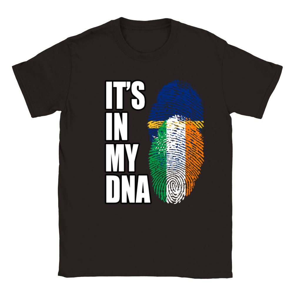 Irish And Nauruan Mix DNA Flag Heritage Classic Kids Crewneck T-shirt