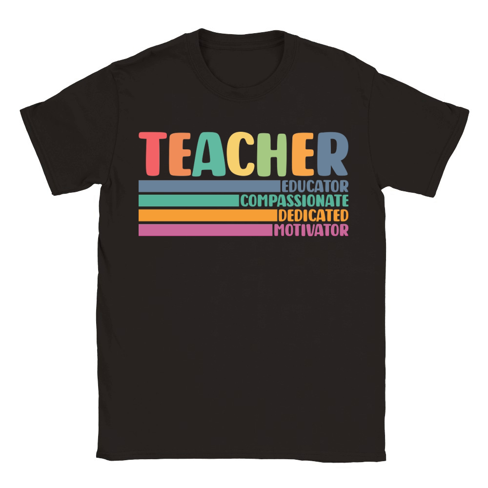Teacher Educator Compassionate Dedicated Motivator Classic Kids Crewneck T-shirt