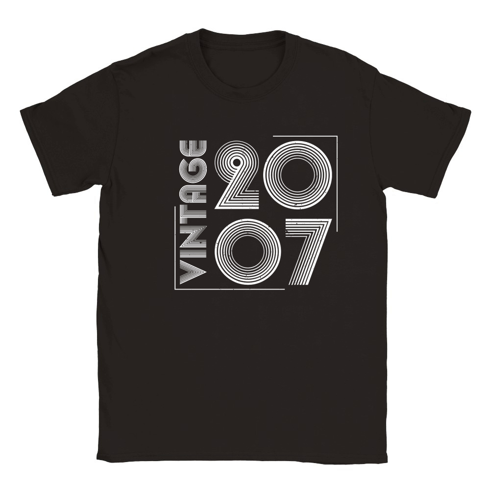 Vintage 2007 Birthday T Shirt Design (2) Classic Kids Crewneck T-shirt