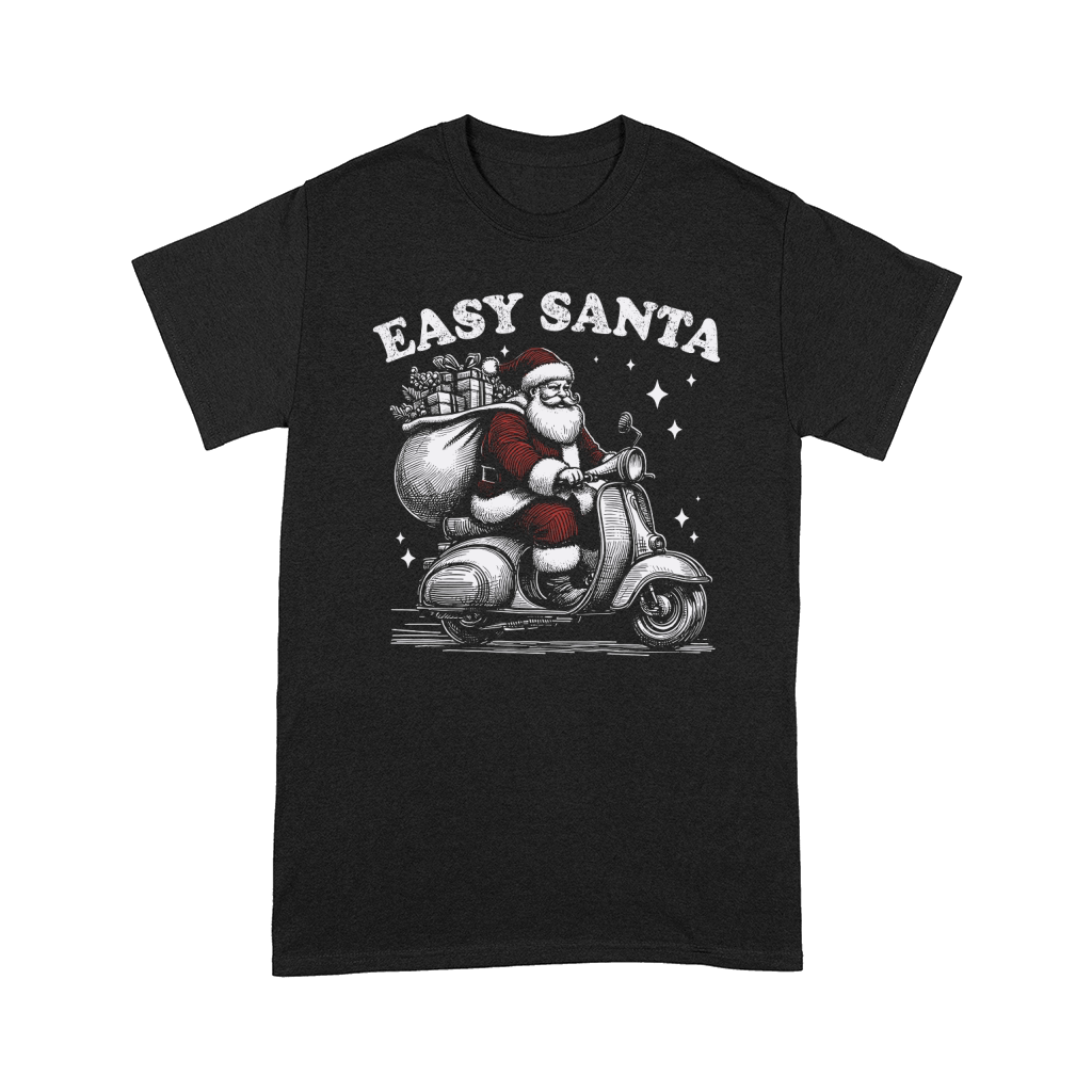 Easy Santa Riding Scooter D Color Comfort T-shirt