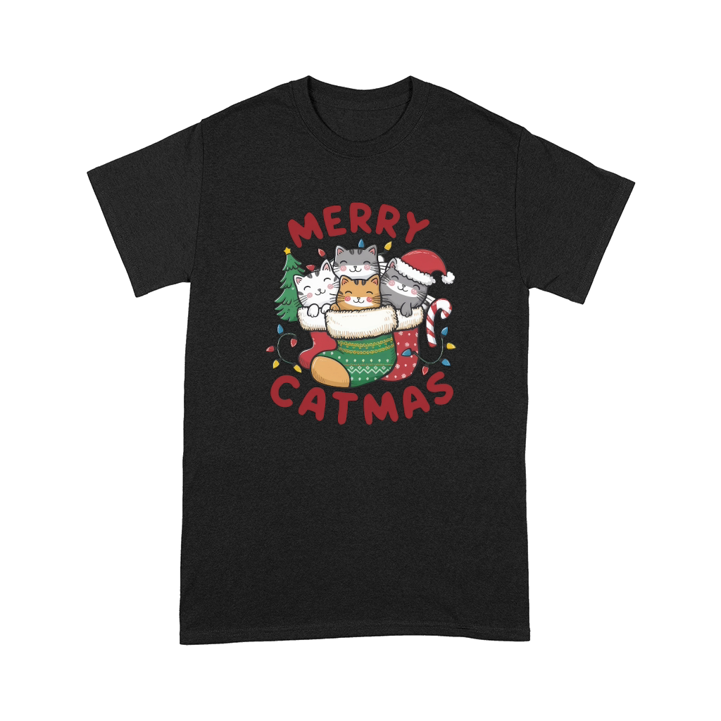 Retro Christmas Cat Vintage5 Comfort T-shirt