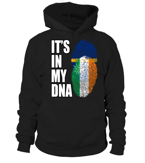 Irish And Nauruan Mix DNA Flag Heritage Hoodie Unisex