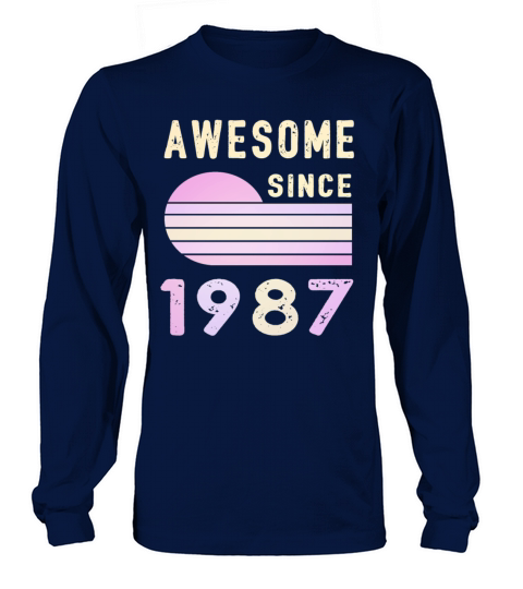 1987 Birthday Retro Vintage Gift original Long sleeved Unisex