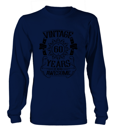 60th birthday gift ideas vintage husband wife Long sleeved Unisex