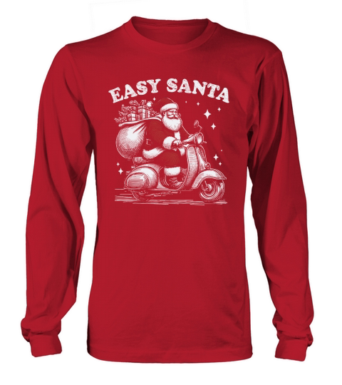 Easy Santa Riding Scooter D Color Long sleeved Unisex