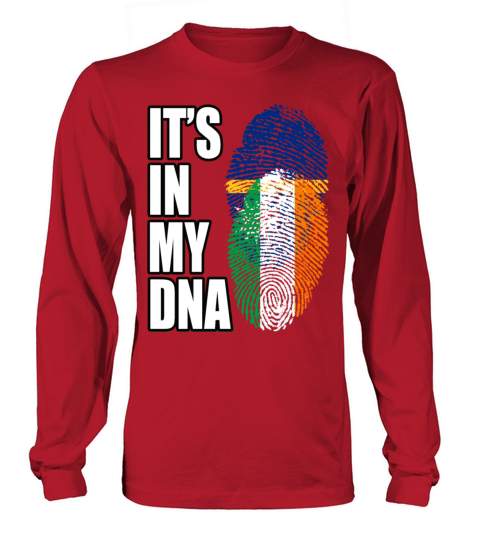 Irish And Nauruan Mix DNA Flag Heritage Long sleeved Unisex