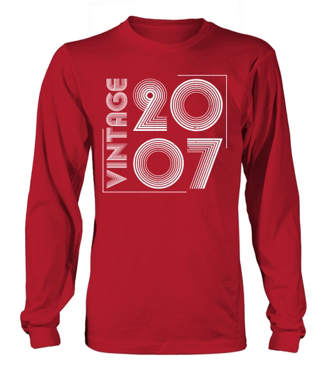 Vintage 2007 Birthday T Shirt Design (2) Long sleeved Unisex