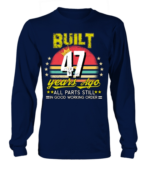 Vintage Birthday 47 Long sleeved Unisex