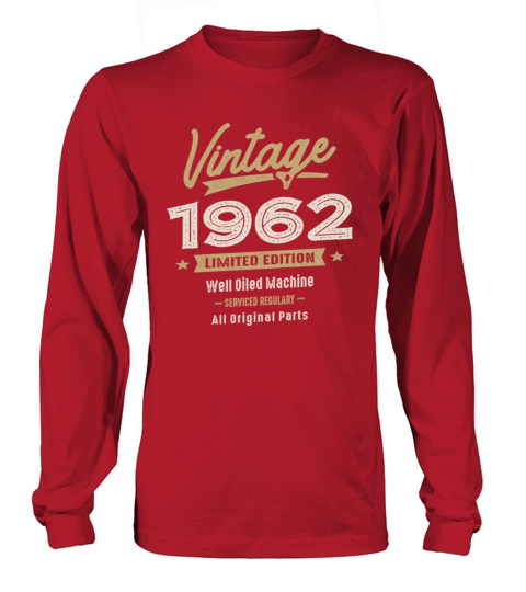 Vintage Born in 1962 - 60th Birthday Retro Classic Long sleeved Unisex