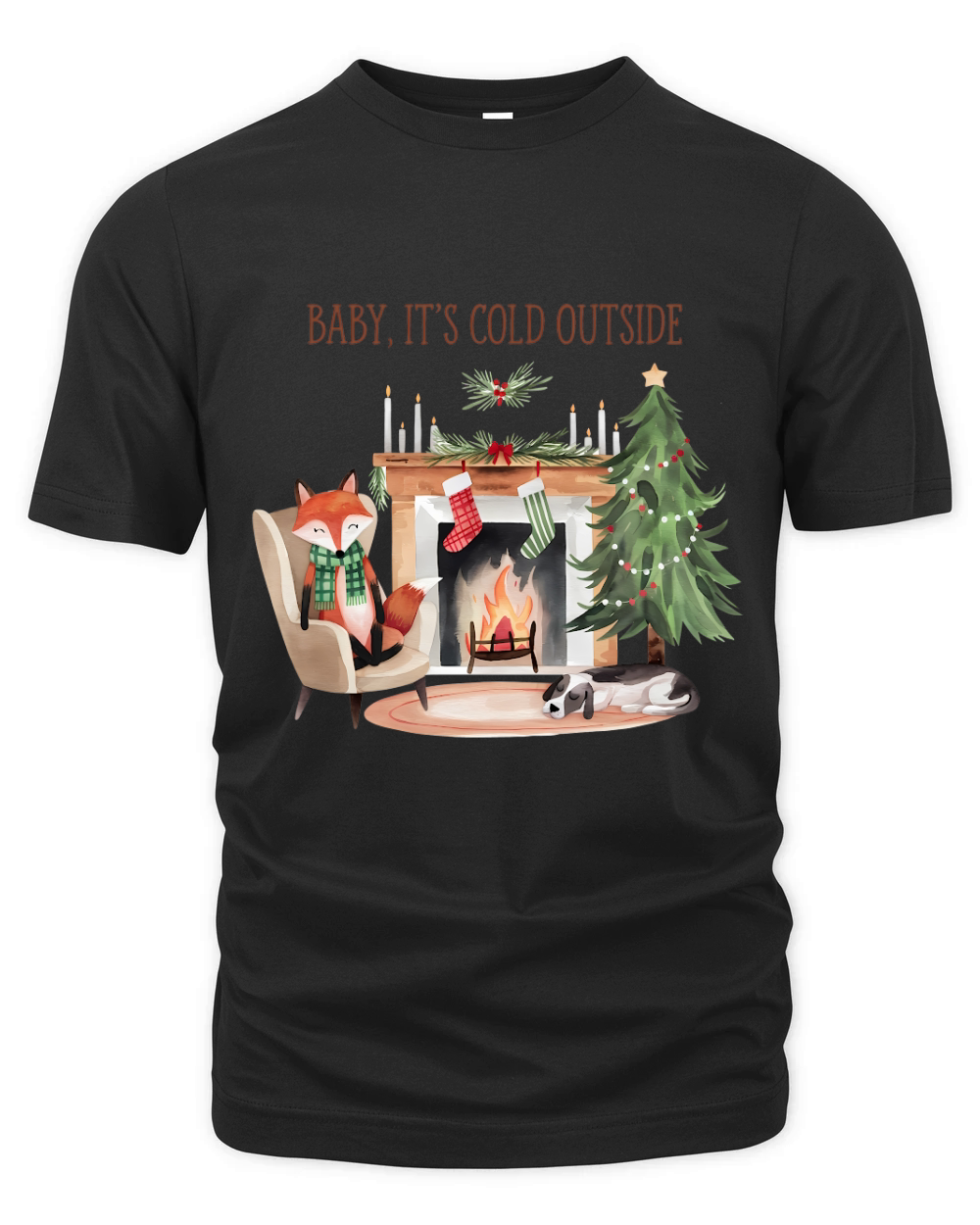 Baby Its Cold Outside Vintage Organic Unisex T-shirt