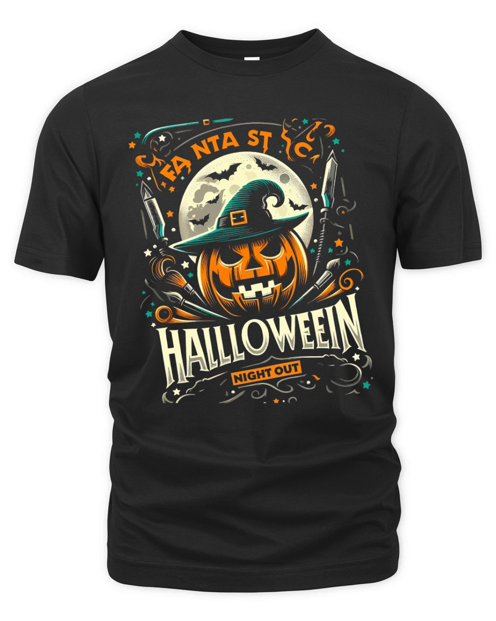 Fantastic Halloweein Night Out Organic Unisex T-shirt