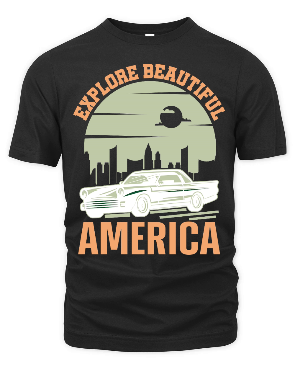 Hiking   Explore Beautiful America Organic Unisex T-shirt
