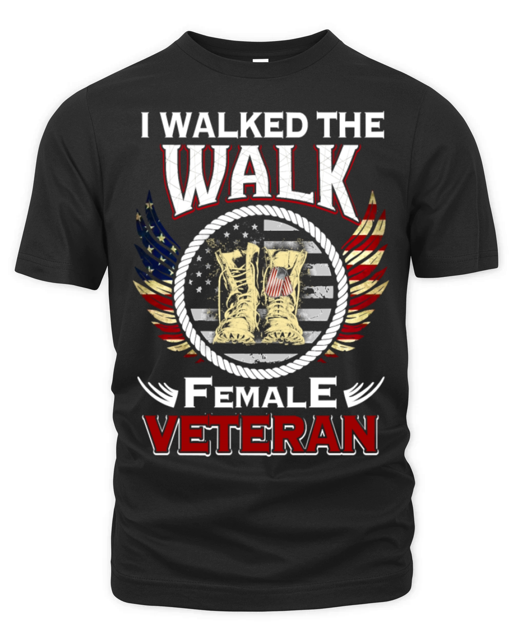 I Walked Veteran Support American Pride Organic Unisex T-shirt