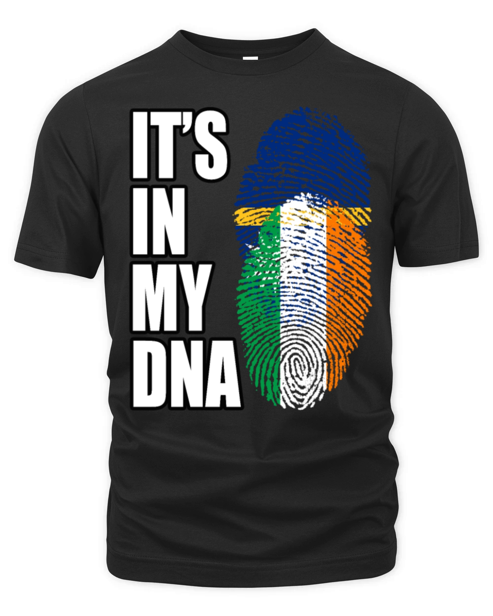 Irish And Nauruan Mix DNA Flag Heritage Organic Unisex T-shirt