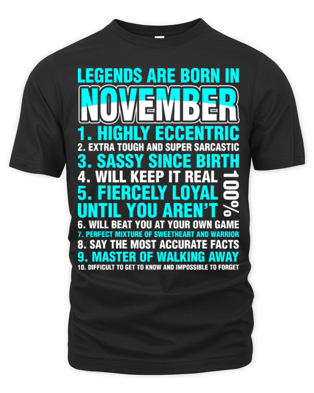 Legends Are Born In November Organic Unisex T-shirt