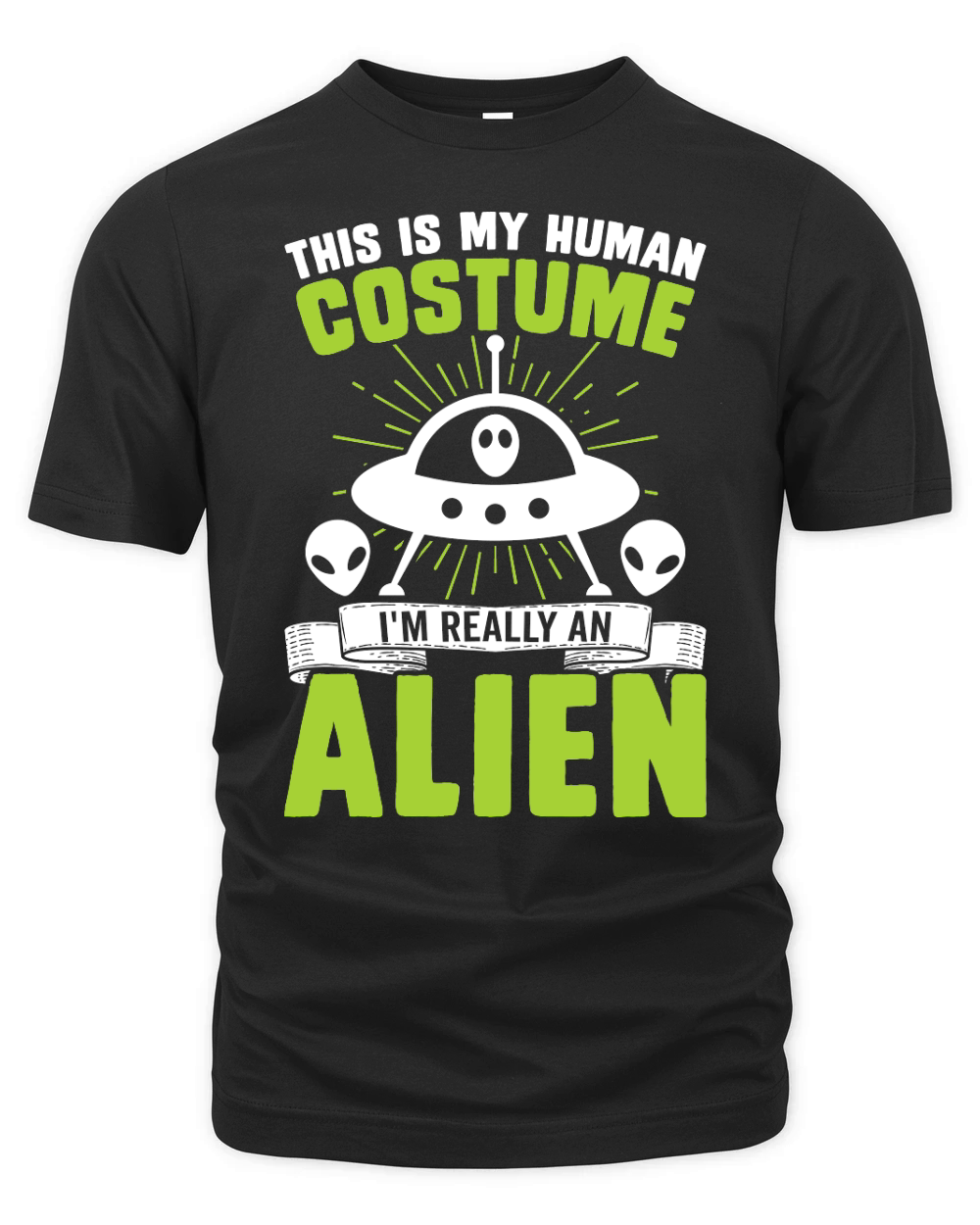 Vintage UFO Alien this is my Human costume Alien Organic Unisex T-shirt