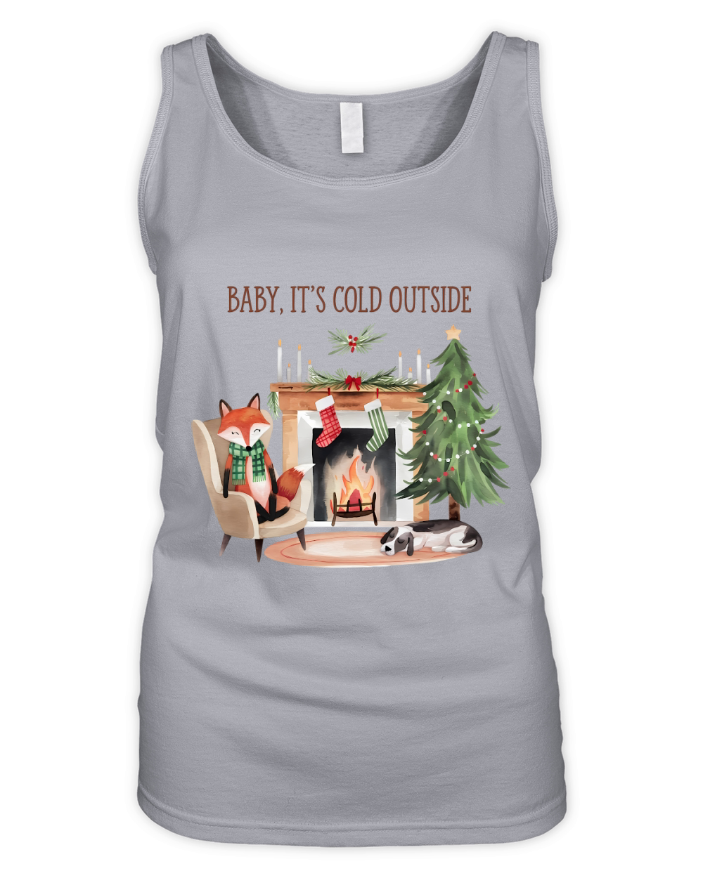 Baby Its Cold Outside Vintage Organic Women's Tank Top
